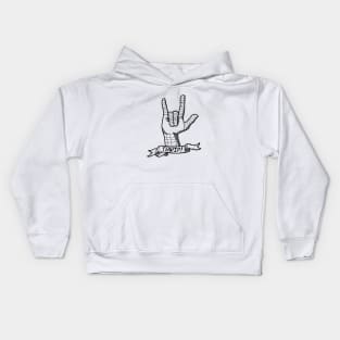 Spidey Thwip Tattoo B&W Variant 2 Kids Hoodie